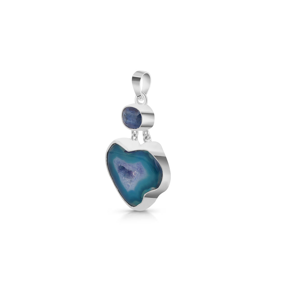 Blue Agate Pendant-(ABU-P-39.)